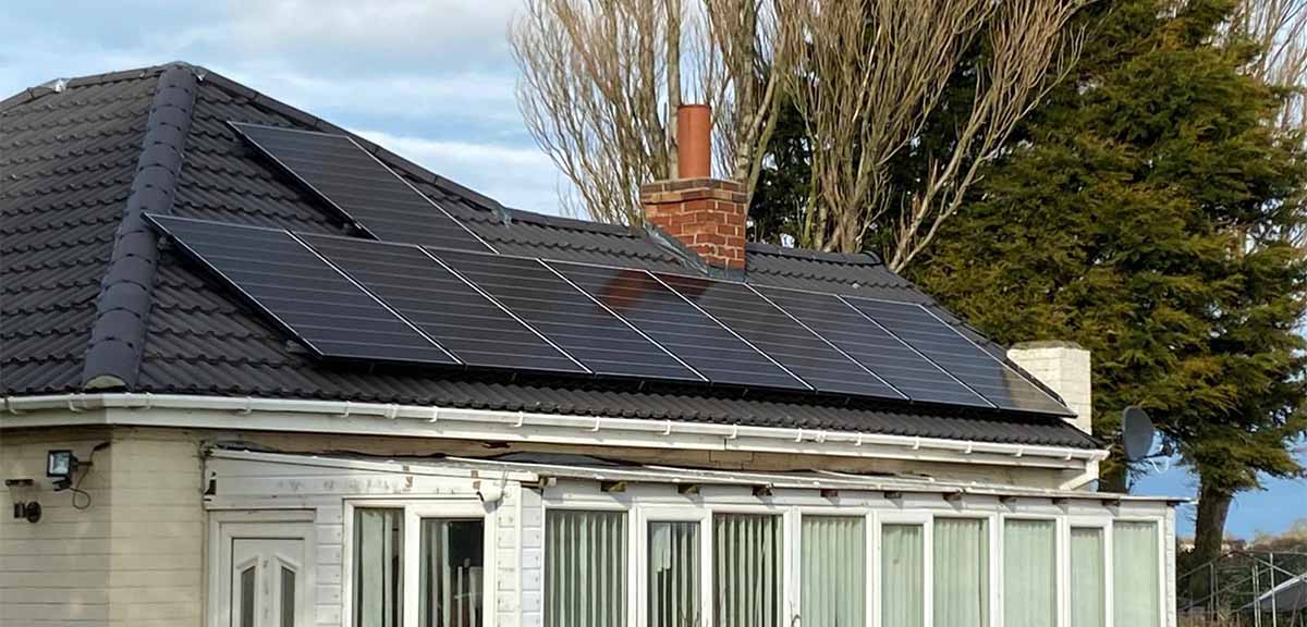 Solar Panels on House Roof